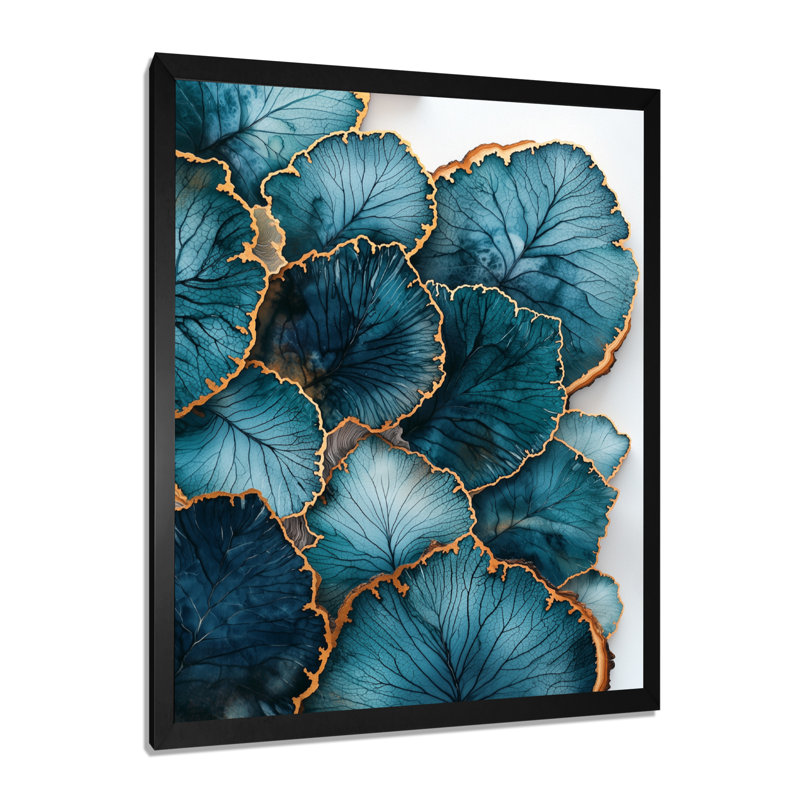 Flaton - impressions murales florales, H 32 po x l 16 po, Black, Reproduction encadrée d'une seule photo