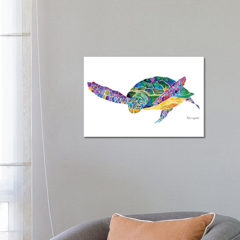 Sea Turtle Ocean 6 1 Piece Wrapped Canvas Wall Art