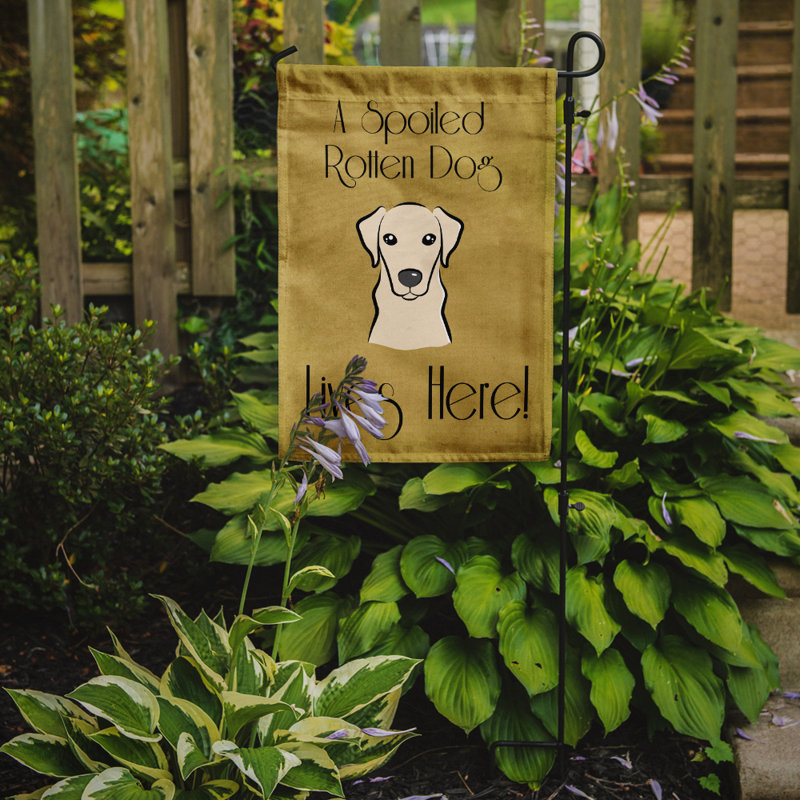 Drapeau de jardin à 2 côtés pour chien en vie, Labrador (jaune)