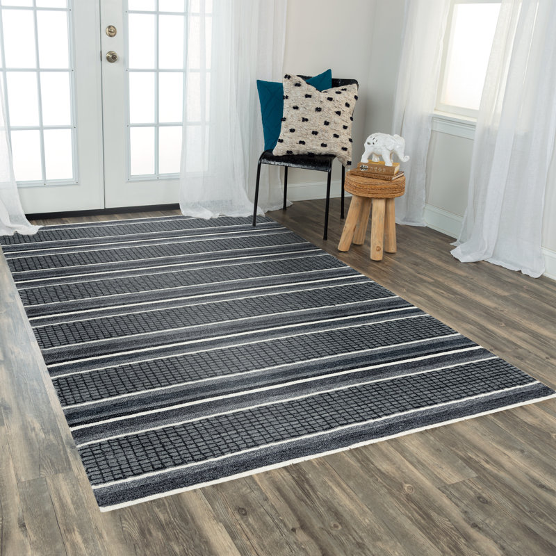 Wool Striped Indoor Rug, Runner 2'6" x 8'
