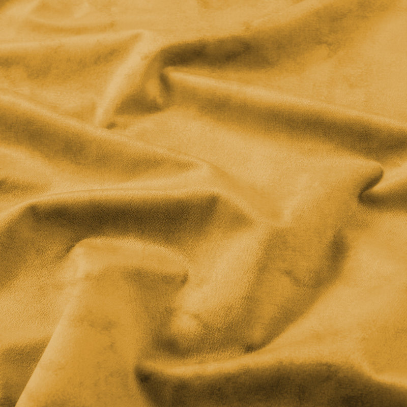 Hollange Crushed Velvet Eyelet Windows Panel Curtains, 168 W x 137 D cm, Ochre