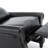 Ameiah Upholstered Balck Faux Leather Manual Push Back Recliner Chair with Wingback-1018071485