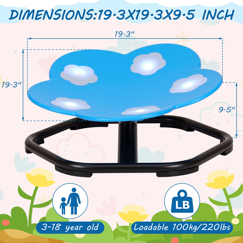 Fauteuil rotatif pour enfants autistes avec lumières et musique, jouet sensoriel à rotation à 360 °, équilibre et coordination