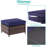 6 Pieces Patio Sofa with Rectangle Fire Pit Table and Swivel Rocking Chairs-108198450-108198447
