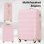 Valise Hardshell 4 pièces + valise à roulettes avec verrou TSA - Bagages légers de 16 po + 20 po + 24 po + 28 po-126941556