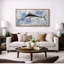 «Blue Marlin Fish Splash Coastal Nautical», impression sur toile encadrée-126313647-126313650