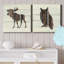 «Woodland Moose», ensemble de 2 reproductions sur toiles tendues-410342340