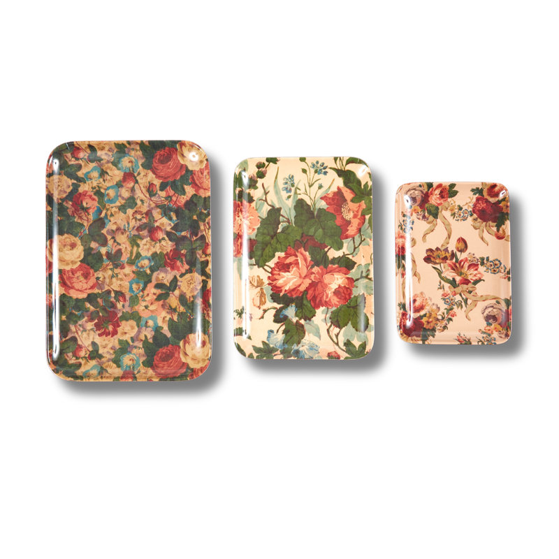 ENGLISH GARDEN TRAYS SET/3