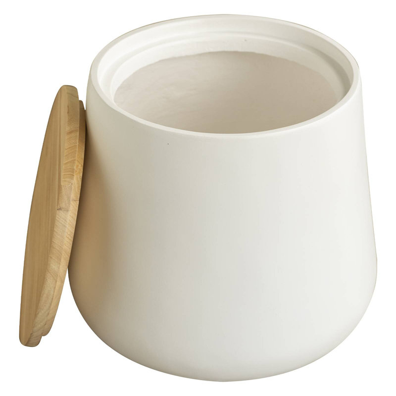 Table d'appoint moderne avec rangement caché Orunel, Blanc