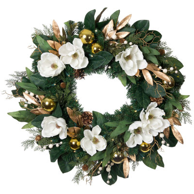 Jadriel Faux Lighted 30'' Wreath
