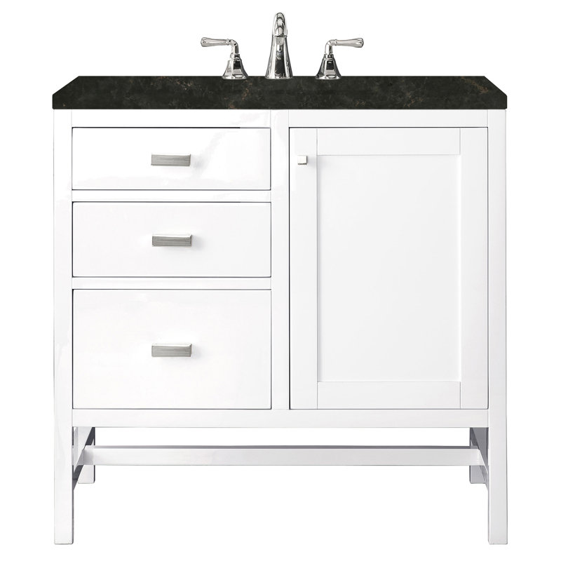 Addison Single Vanity, Glossy White, 36", Phantome Eclos