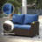 Thavy 49.6" Wicker Outdoor Loveseat with Cushions-1983631375