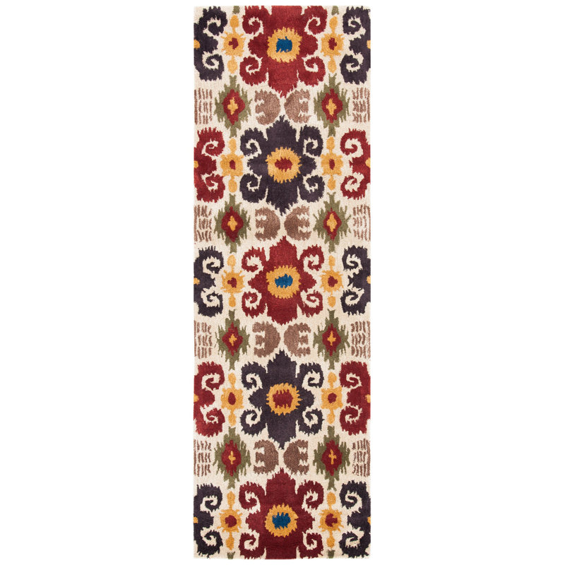 Soho Hand Tufted Wool Pile Ikat Rug, Runner 2'6" x 10'
