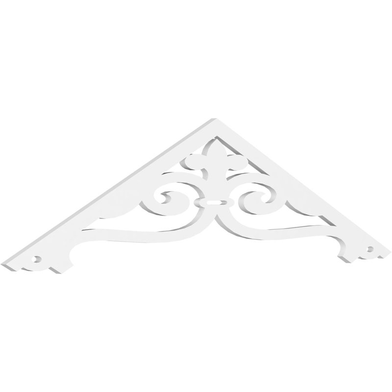 Finley Architectural Grade PVC Gable, 18" H x 72" W x 1" D, 6/12