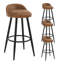 Ackeron Upholstered Counter Stool with Metal Frame-308496241