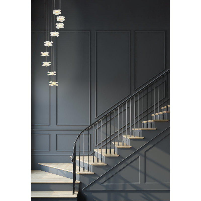 Dagon 9 - Light Brass LED Unique/Statement Pendant