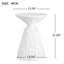 Table d'appoint d'extérieur en marbre blanc texturé moucheté toutes saisons MGO - Table de bout d'intérieur