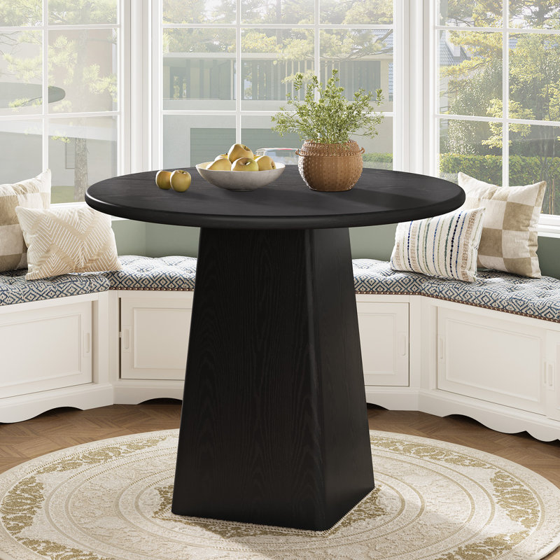 31.5-Inch Round Dining Table, Black