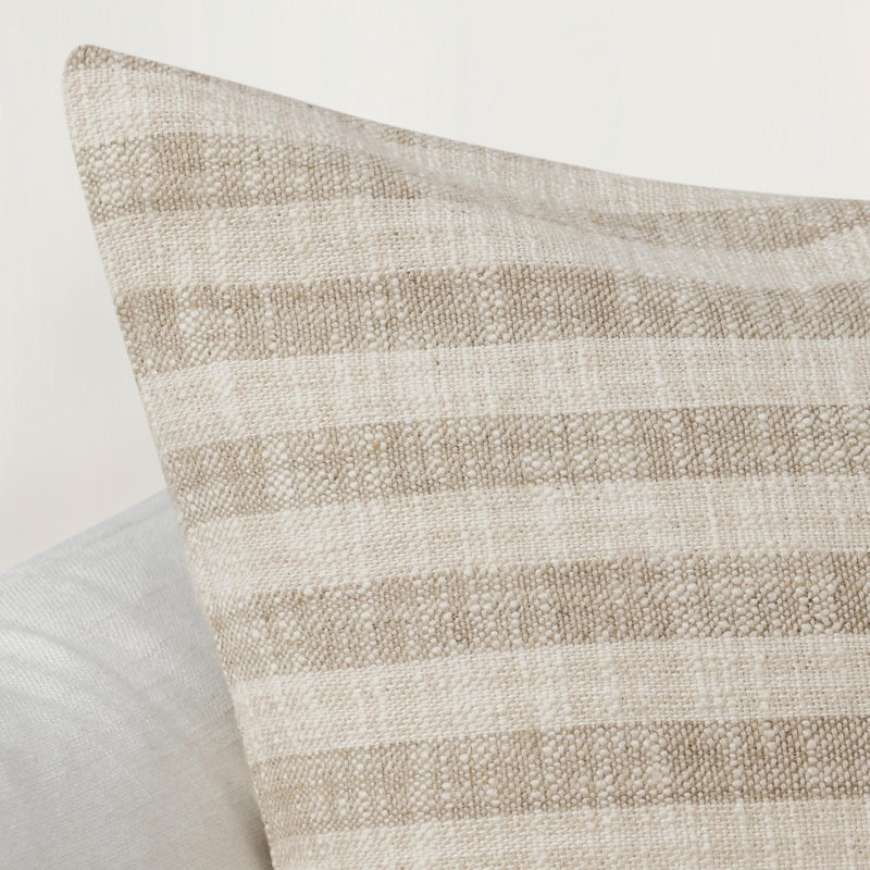 Coussin Linna, H 24 po x l 24 po, Carré, Taupe