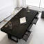 Bureau minimaliste italien clair et luxueux, disponible en noir et brun, bureau d'ordinateur personnel et bureau de direction de qualité supérieure-830719153-830719159