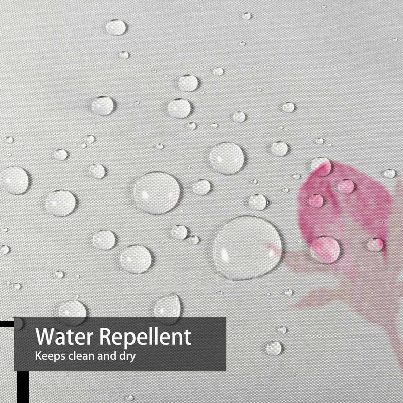 Rideau de douche rétro à motif abstrait sans couture à motif floral avec 12 crochets, L 72 po x l 84 po