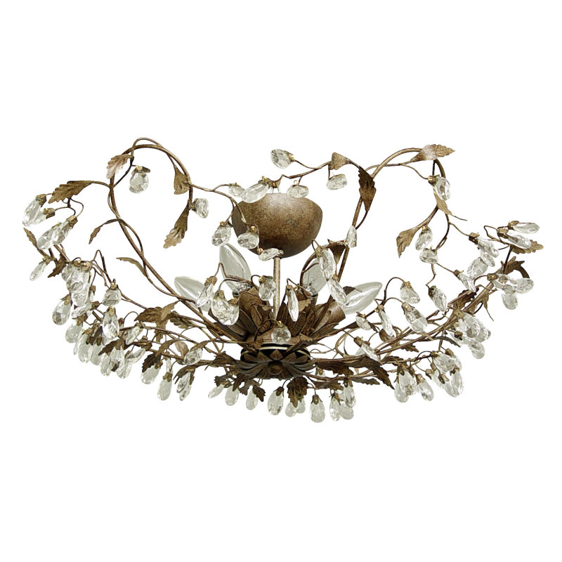 Clemmer Semi Flush Mount, Rusty