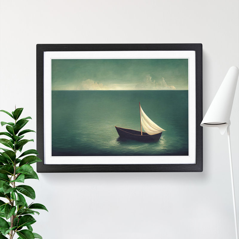 An Iconic Sailing Boat - Single Picture Frame Print, 34cm H x 46cm W x 2cm D, Black Framed