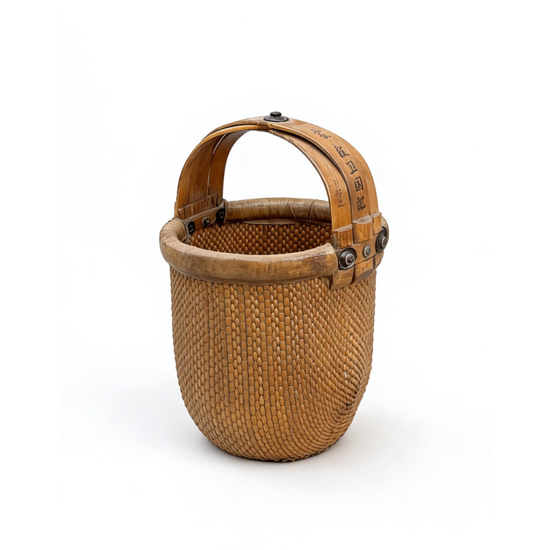 Panier à nourriture rétro en bambou