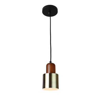1 - Light Satin Brass Single Pendant