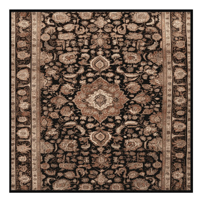 Machine Washable Persian Brown Area Rug
