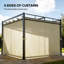 Auvent d'extérieur 10 'x 10' avec pergola rétractable avec rideaux 10 'x 10'