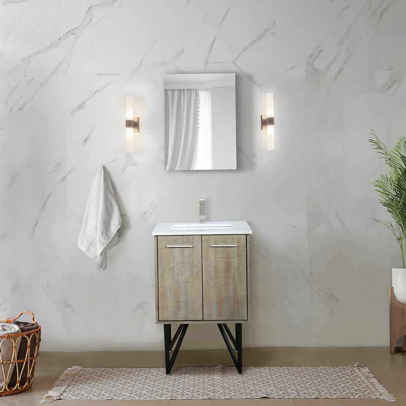 Meuble-lavabo de salle de bain P, comptoir en quartz et po Miroir, 24.05"