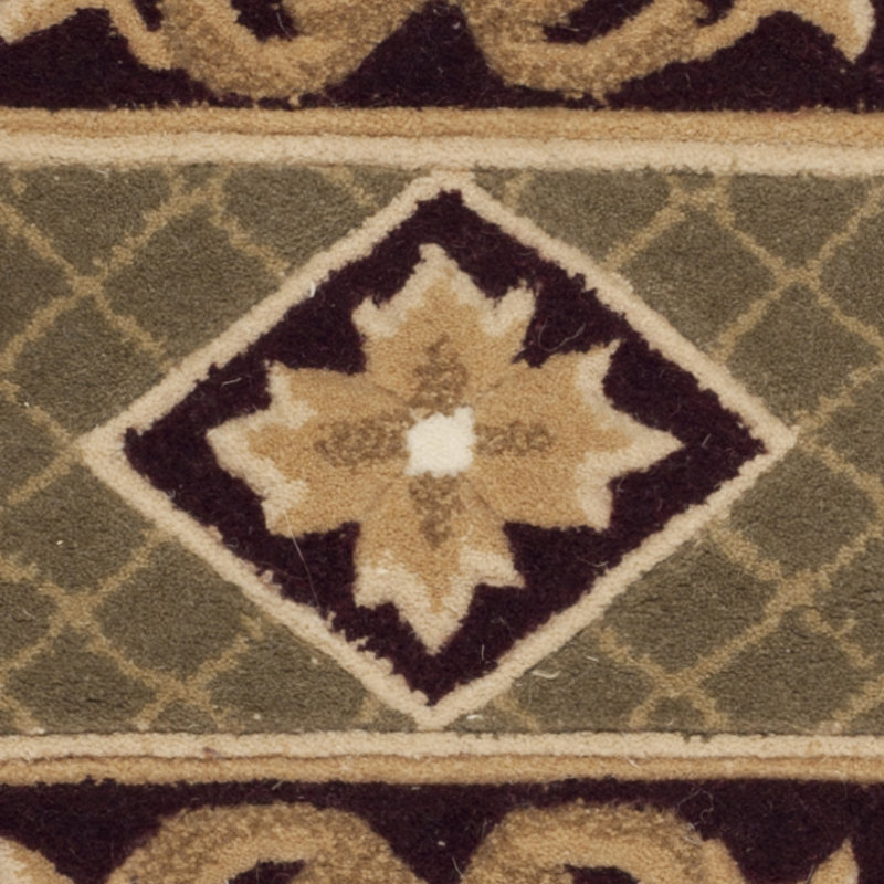 Lenora Naples Hand Tufted Wool Pile Floral Rug, Round 6'