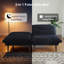 Canapé-lit en velours côtelé de 75 po Deyra avec causeuse 4 en 1 multifonctionnelle à dossier réglable pour le salon-1390732073