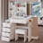Luxury Vanity Table Set With Sliding Lighted Mirror, Charging Ports & Stool – 37" Makeup Desk With Drawers For Adults-884445403