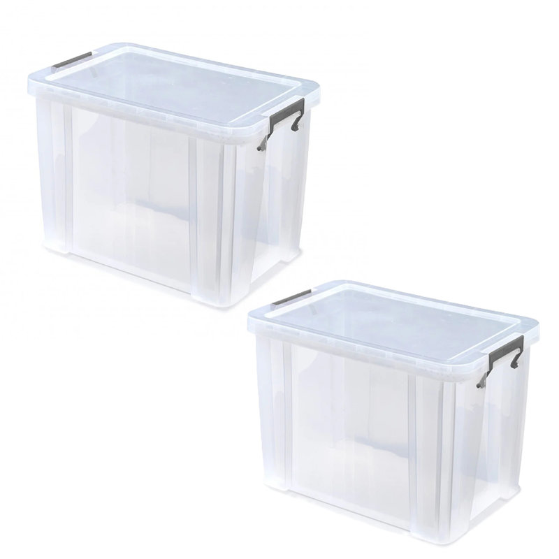 Whitefurze Plastic Storage Tub & Tote, 26L