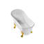 Baignoire de trempage sur pattes 67 po et plateau en bambou Streamline-62783397-77026288