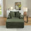 Canapé avec 2 coussins décoratifs et un repose-pieds, Canapé Comfy Sofa-130187456-130187459