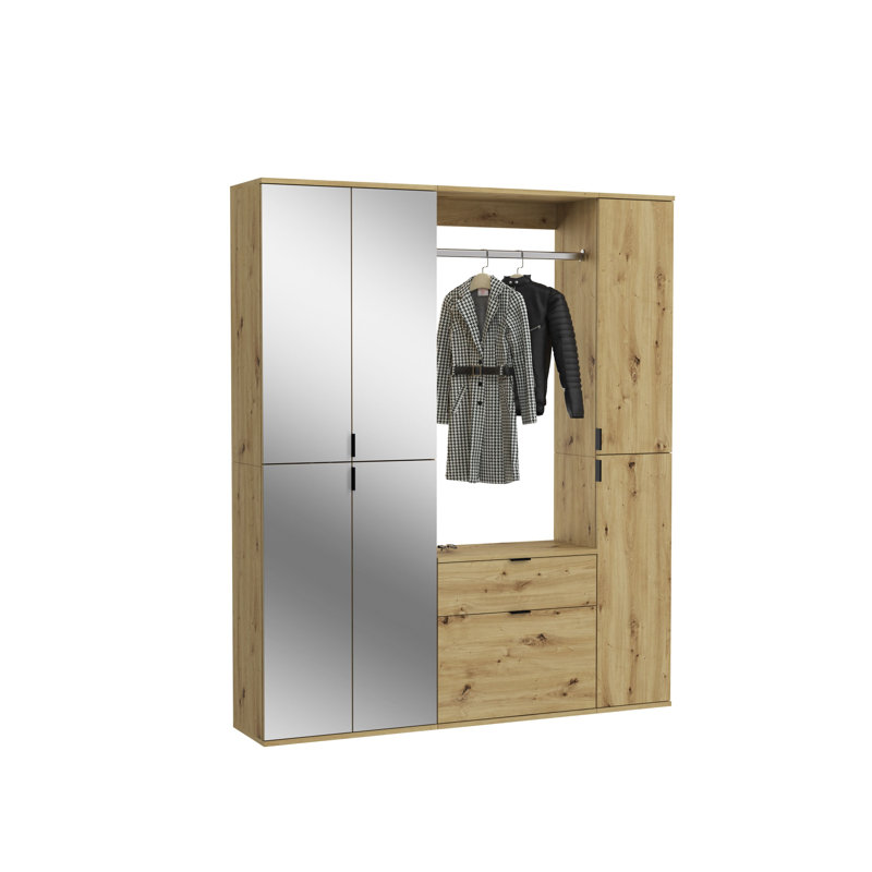 Lutton 3 Door Wardrobe, Artisan oak