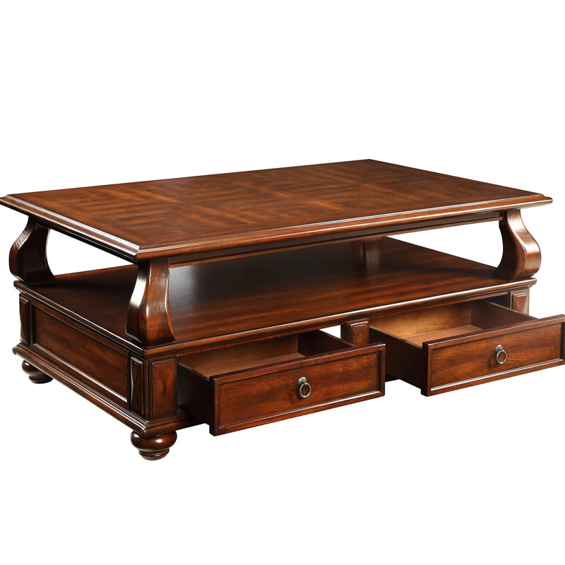4-Drawer Coffee Table With 1 Shelf