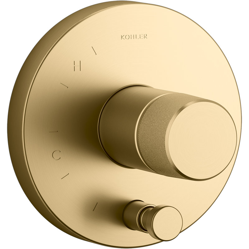 Components™ Rite-Temp® Shower Valve Trim with Diverter and Oyl Handle, Vibrant Brushed Moderne Brass