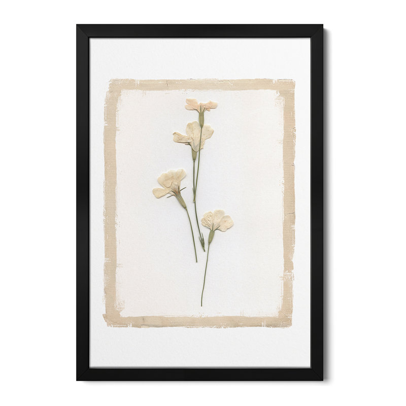 «Garden Pressed Flowers IV» - reproduction d'art murale - affiche de galerie, H 32 po x l 24 po