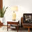 Santa Clara Bone Porcelain Table Lamp with Nightlight - 30", Weathered Brass and Walnut, 4-Way Rotary Switch