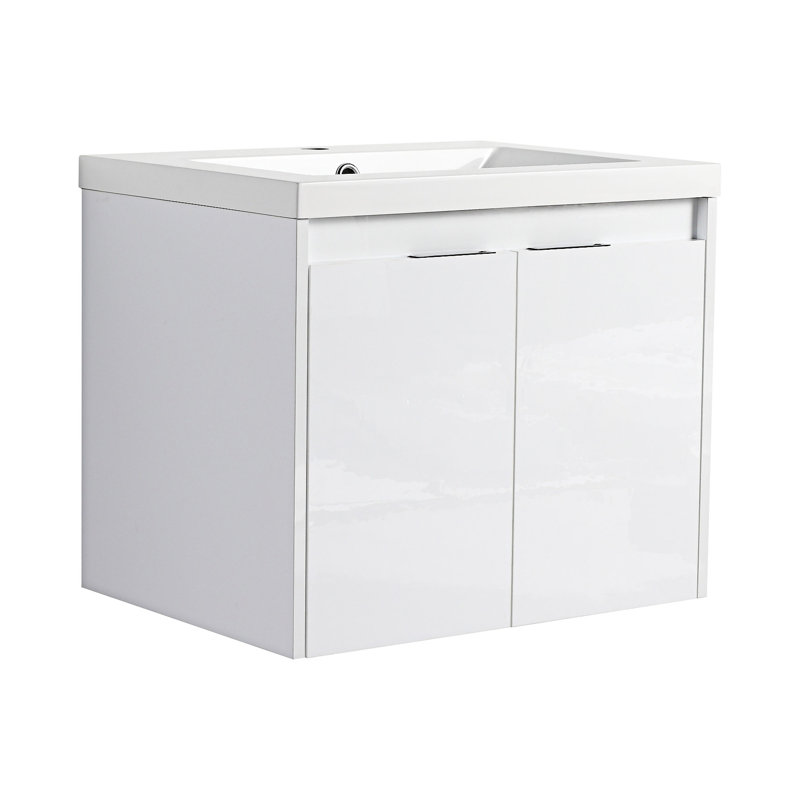 Float Mounting Bathroom Vanity With Resin Sink