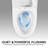 1.1/1.6 Flushing Ceramic Toilet, Comfort Height, White, Soft Close Seat, & One White