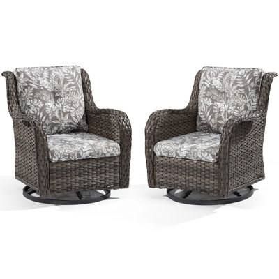 Chaise de patio pivotante avec coussins