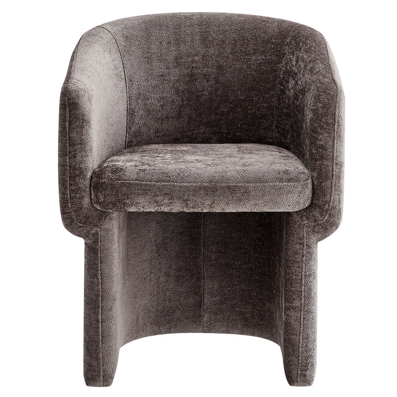Verity Chenille Dining Armchair, Chocolate Brown