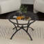 Ensemble de 3 tables basses de surface en verre trempé, table d'appoint ronde décorative avec construction robuste pour le salon