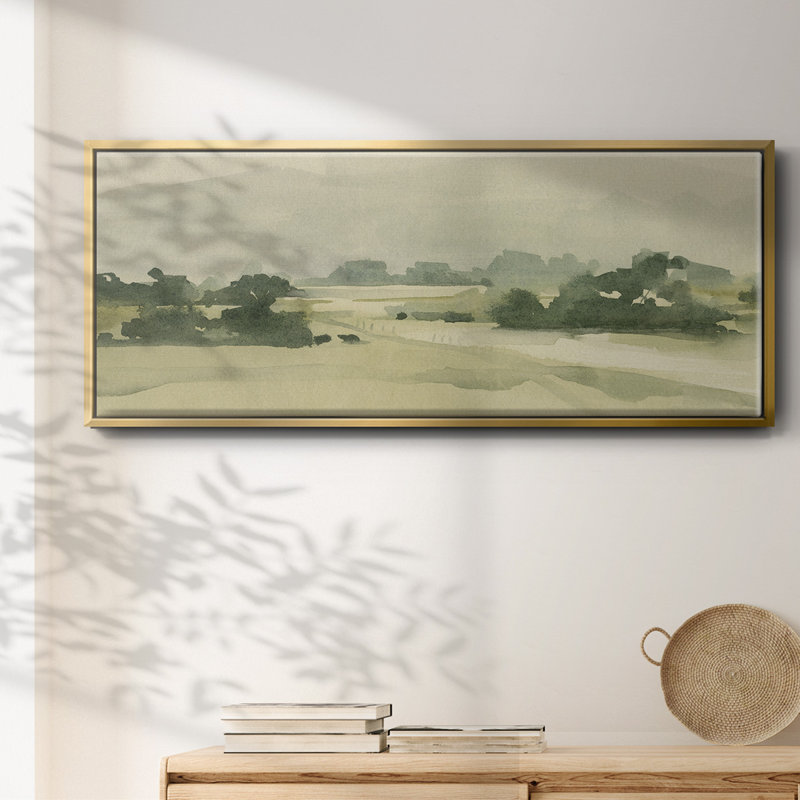 Watercolor Pasture II - toile encadrée, H 24 po x l 60 po