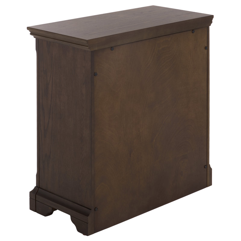 Reid 2 Door 1 Drawer Cabinet, Dark Walnut